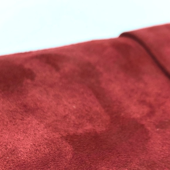 Celine Suede Pouch Jewelry Case Bifold Red Accessory - Picture 5 of 9